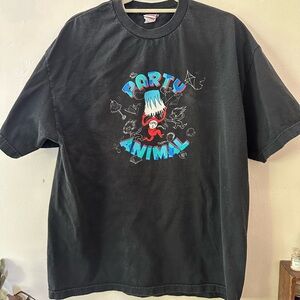 Vintage 2003 Thing 1 Black Party Animal Dr Suess Cat in A Hat Movie T-Shirt XL